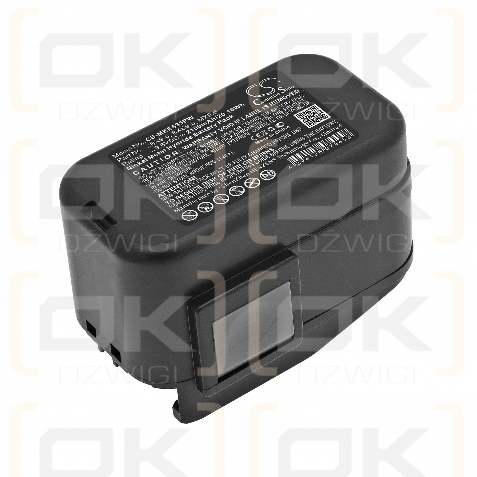Ersatzakku für Milwaukee PES 9.6T / 4 932 353 638 2100 mAh Ni-MH 9,6 V (Cameron Sino)