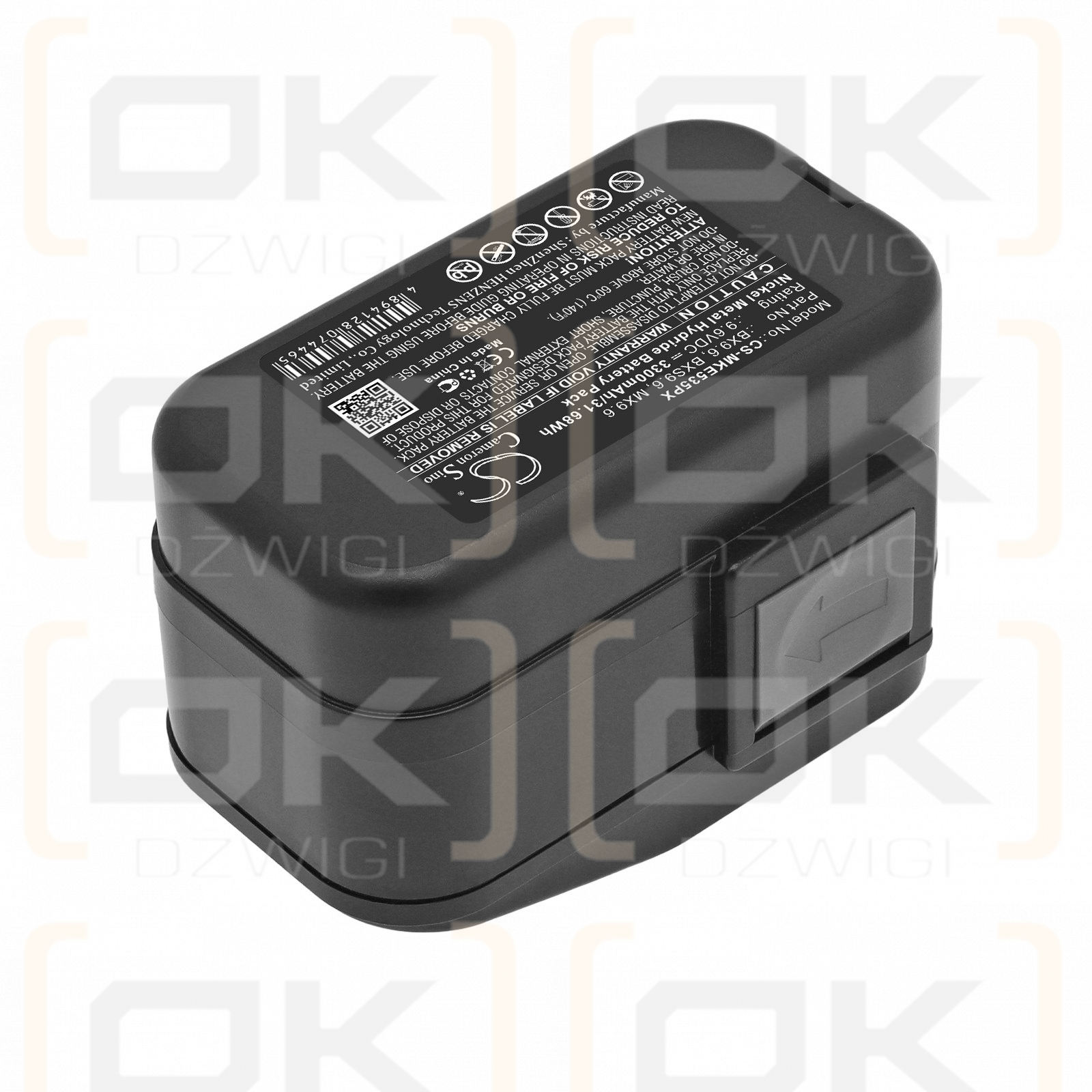 Ersatzakku für Milwaukee PES 9.6T / 4 932 353 638 3300 mAh Ni-MH 9,6 V (Cameron Sino)