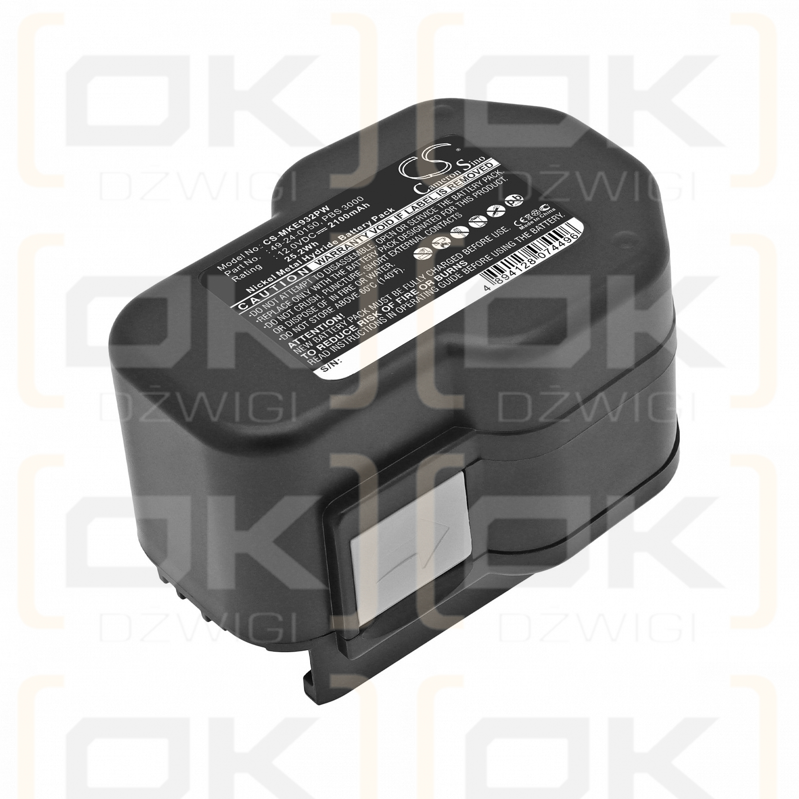Ersatzakku für Milwaukee MXS12 / 4 932 367 904 2100 mAh Ni-MH 12 V (Cameron Sino)