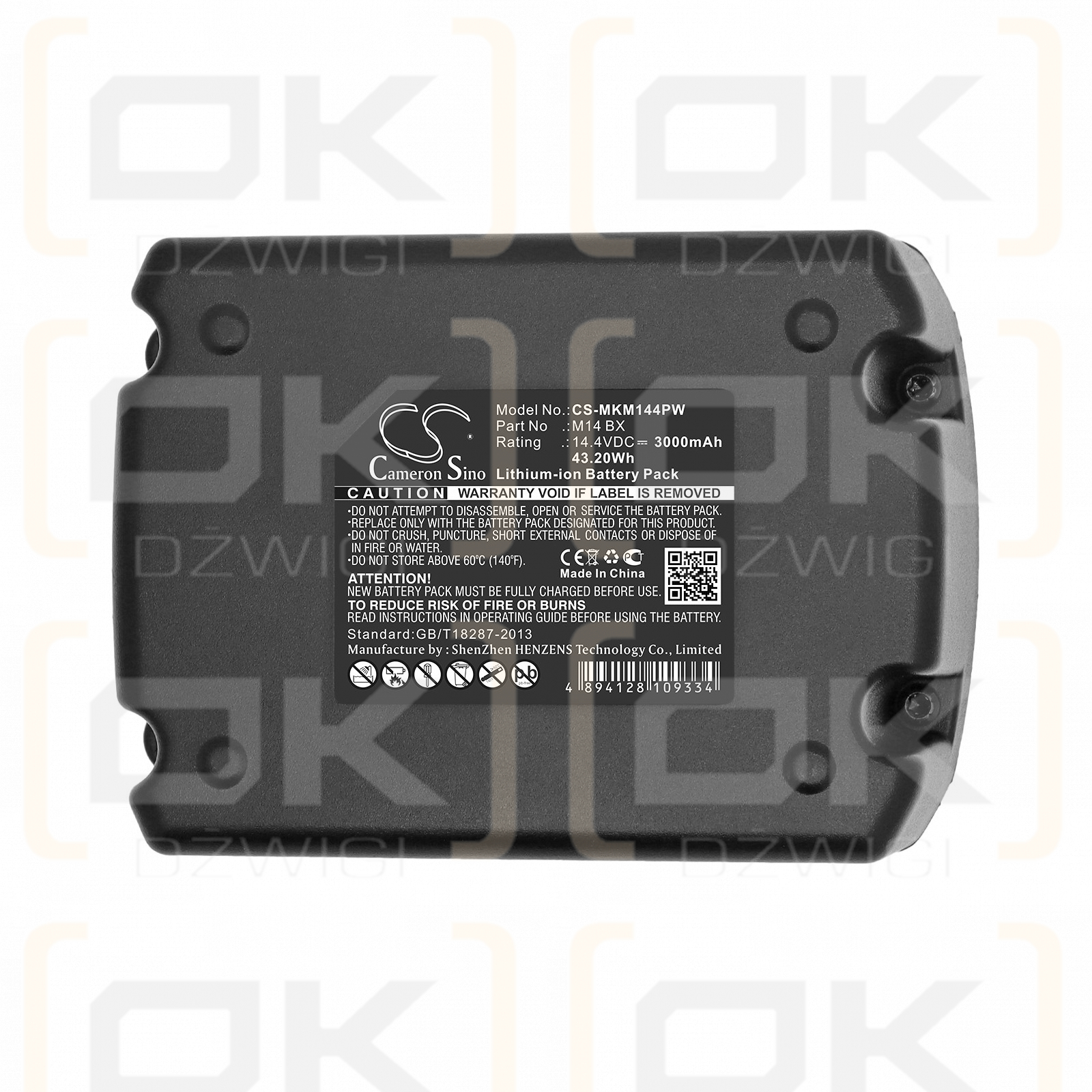 Bateria zamienna do Milwaukee M14 B4 / M14 BX 3000 mAh Li-ion 14.4 V (Cameron Sino)