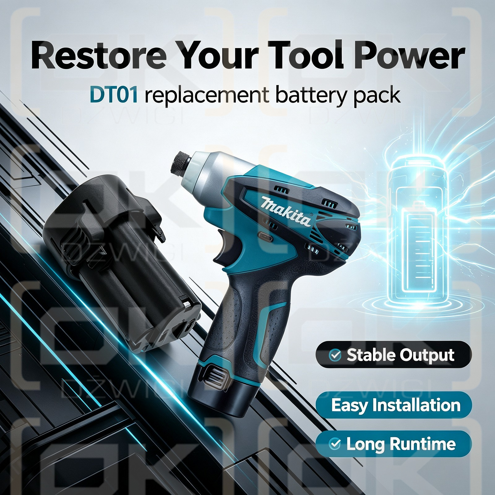 Ersatzakku für Makita UM164DZ( / 194550-6 1500 mAh Li-Ion 10,8 V (Cameron Sino)