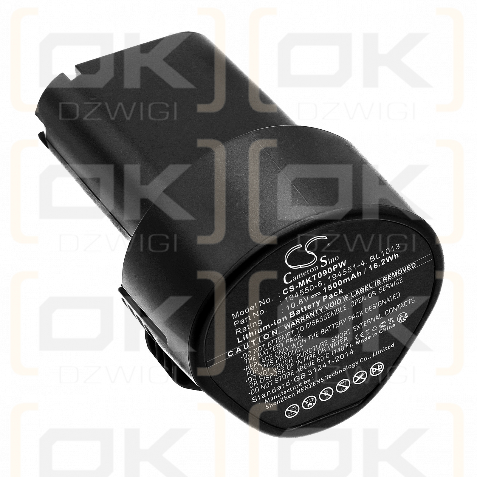 Ersatzakku für Makita UM164DZ( / 194550-6 1500 mAh Li-Ion 10,8 V (Cameron Sino)
