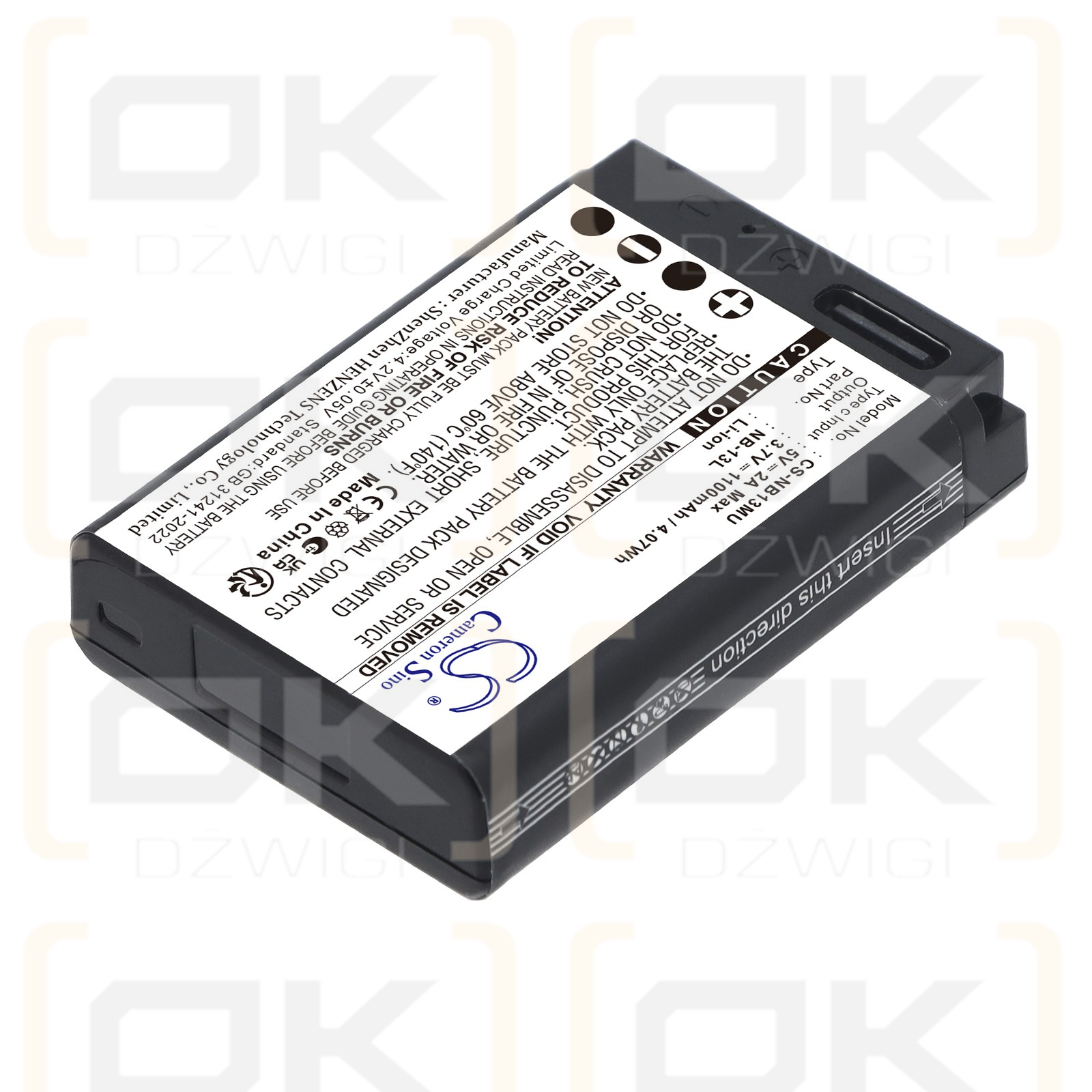 Bateria zamienna do Canon  SX740 HS / NB-13L 1100 mAh Li-ion 3.7 V (Cameron Sino)