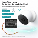 Replacement Battery for Google Nest Cam / GRQM2 330mAh Li-Polymer 3.7V (Cameron Sino)