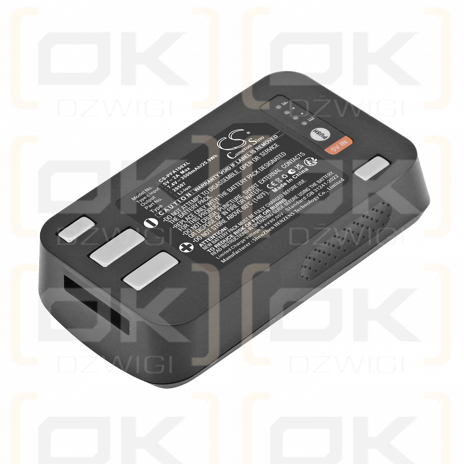 Ersatzakku für Profoto A10 / 29597 3500 mAh Li-Ion 7,4 V (Cameron Sino)
