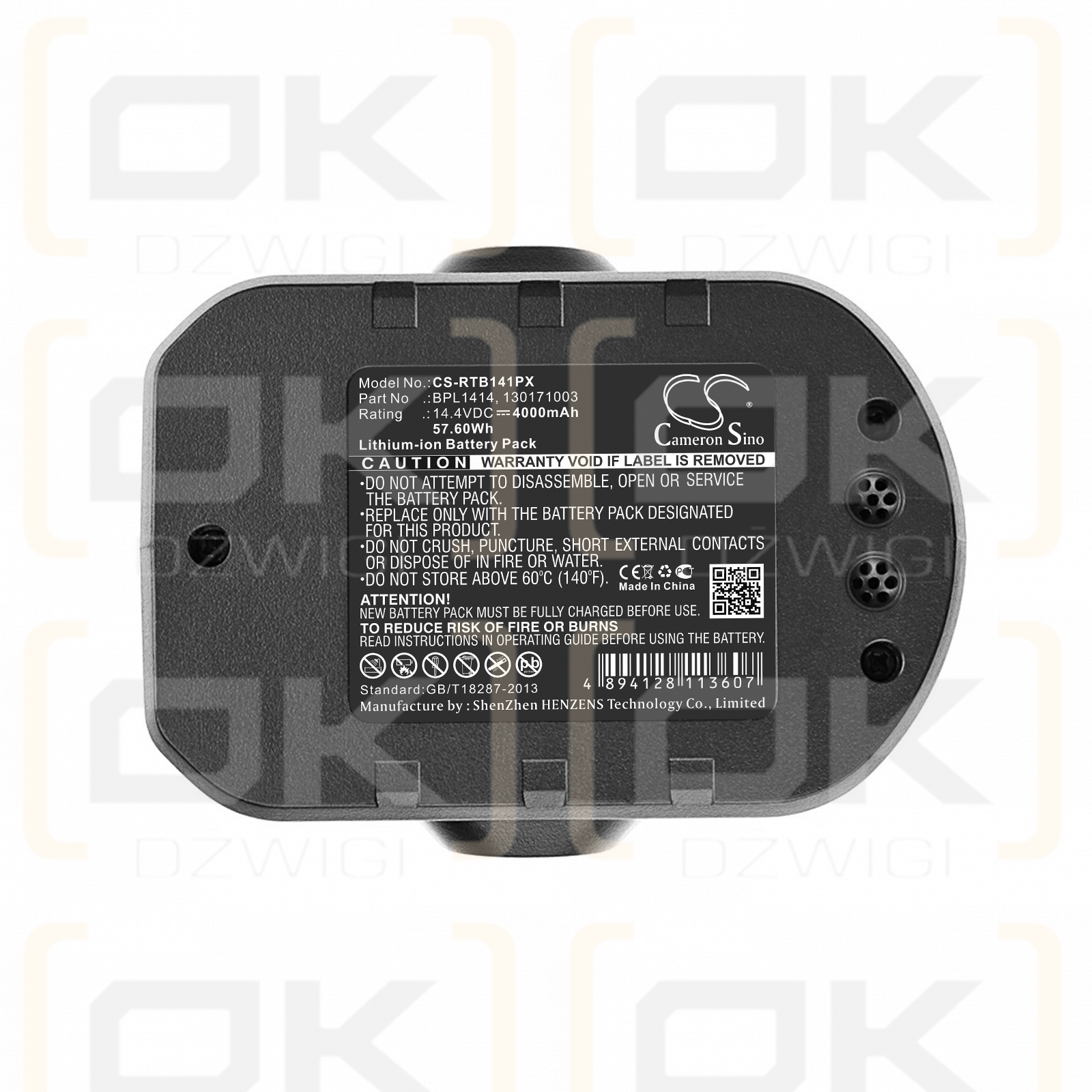 Bateria zamienna do Ryobi LCD1402 / BPL1414 4000 mAh Li-ion 14.4 V (Cameron Sino)