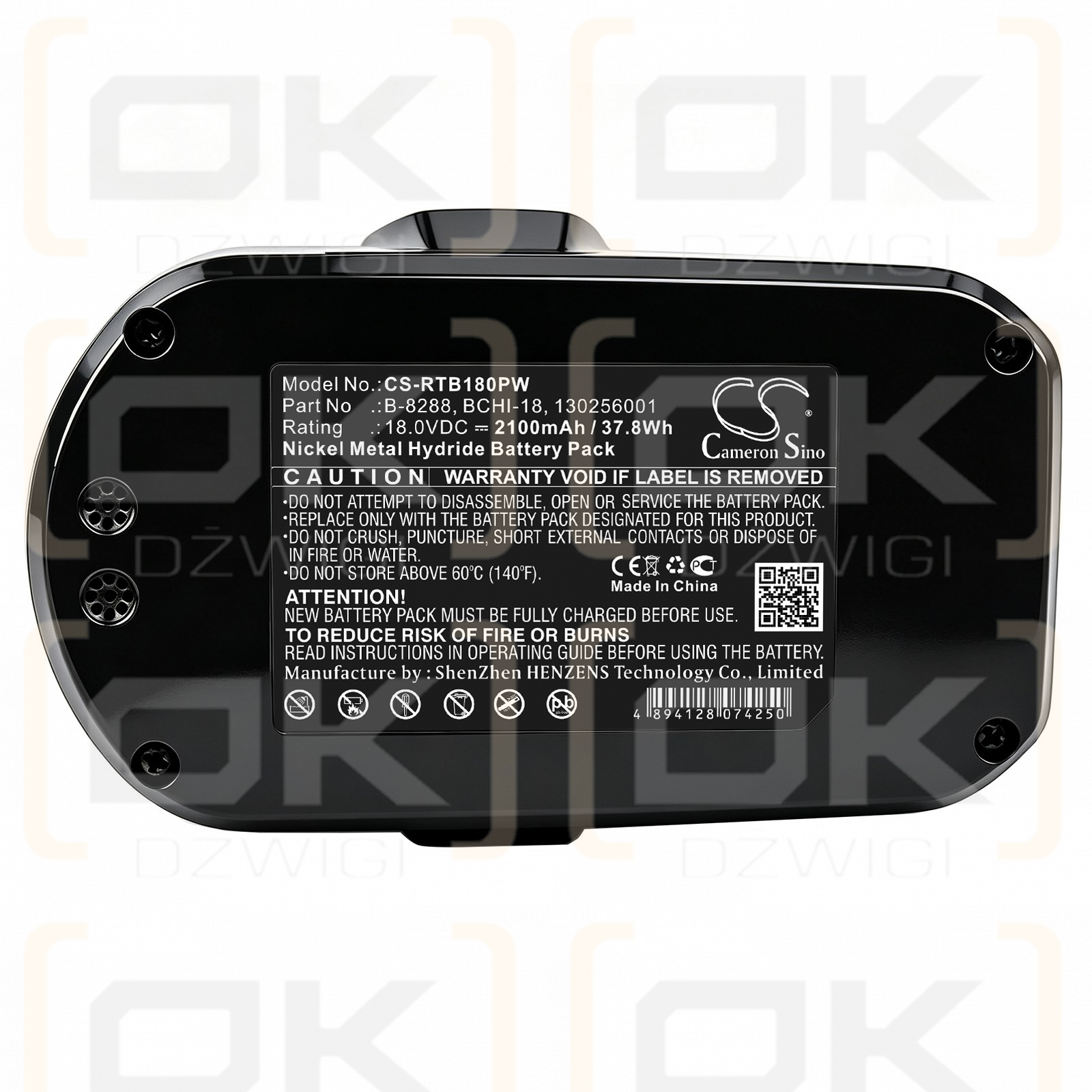 Bateria zamienna do Ryobi CDL1802P4 / B-8288 2100 mAh Ni-MH 18 V (Cameron Sino)