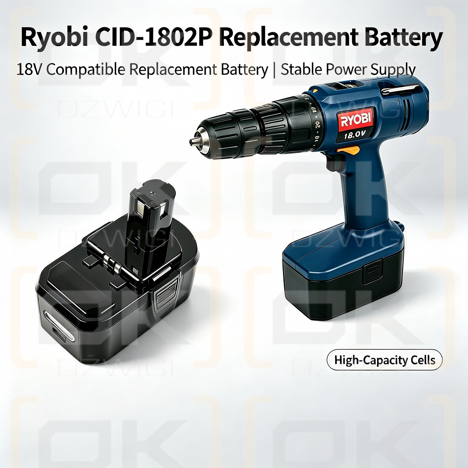 Bateria zamienna do Ryobi CDL1802P4 / B-8288 3300 mAh Ni-MH 18 V (Cameron Sino)
