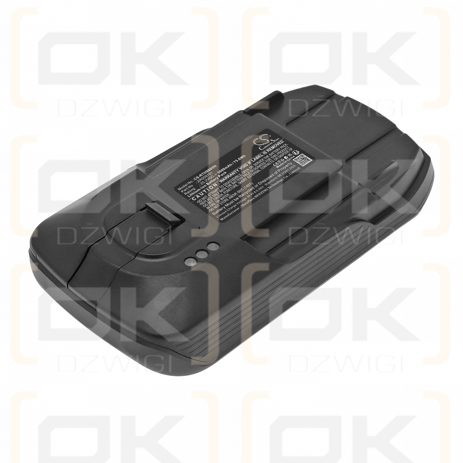 Batería de repuesto para Rowenta X-Force Flex 12.60 / SS-2230002965 3000 mAh Li-ion 25.2 V (Cameron Sino)