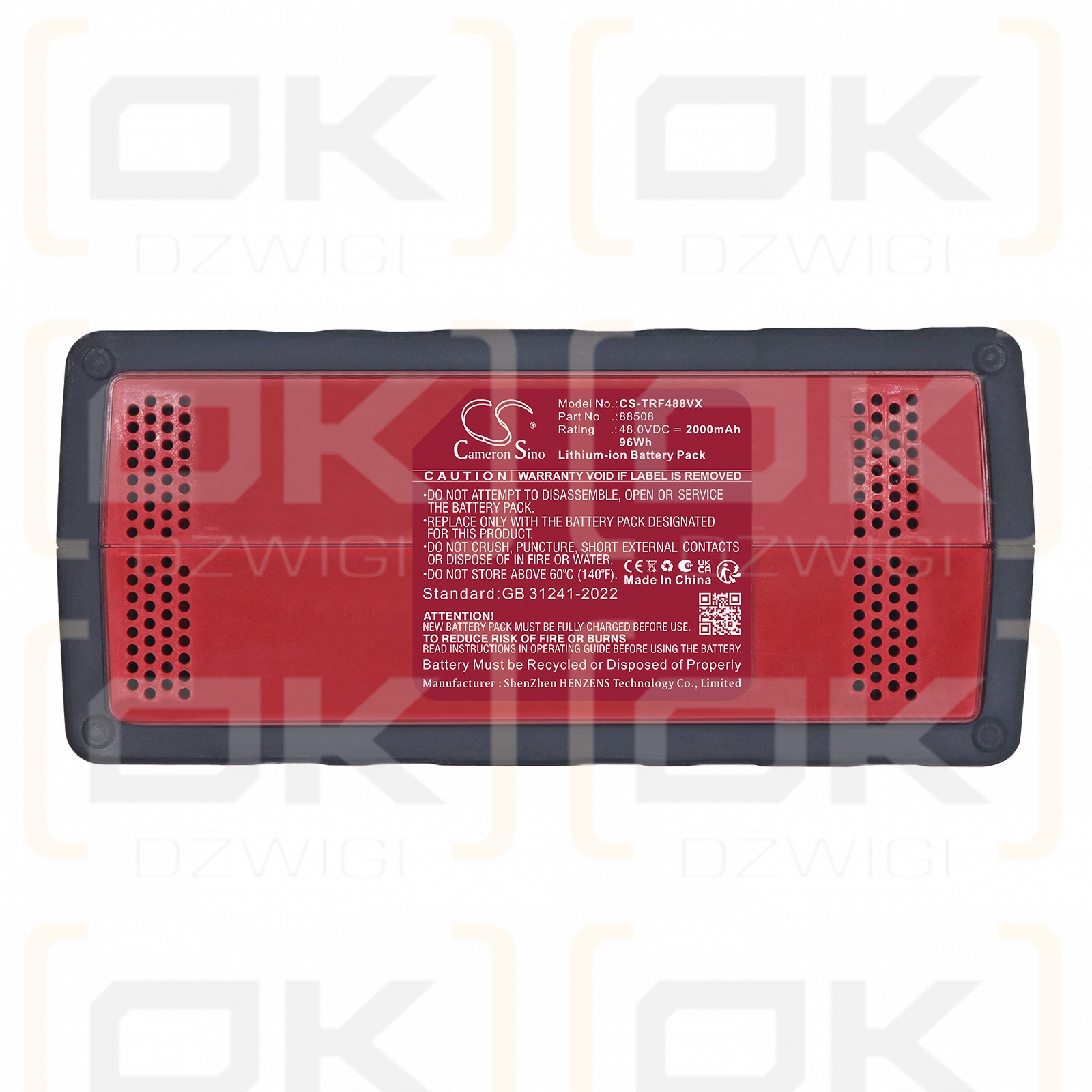 Replacement Battery for TORO Brush Cutter 51488 / 88508 2000 mAh Li-ion 48 V (Cameron Sino)