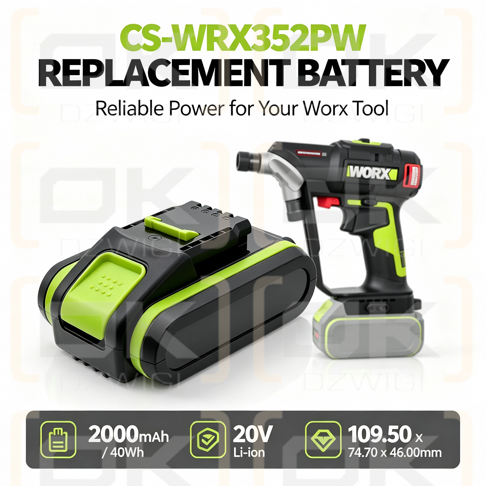 Bateria zamienna do AL-KO Easy Flex HTA 2050 Long Reach Hedge Trimmer / B50 2000 mAh Li-ion 20 V (Cameron Sino)