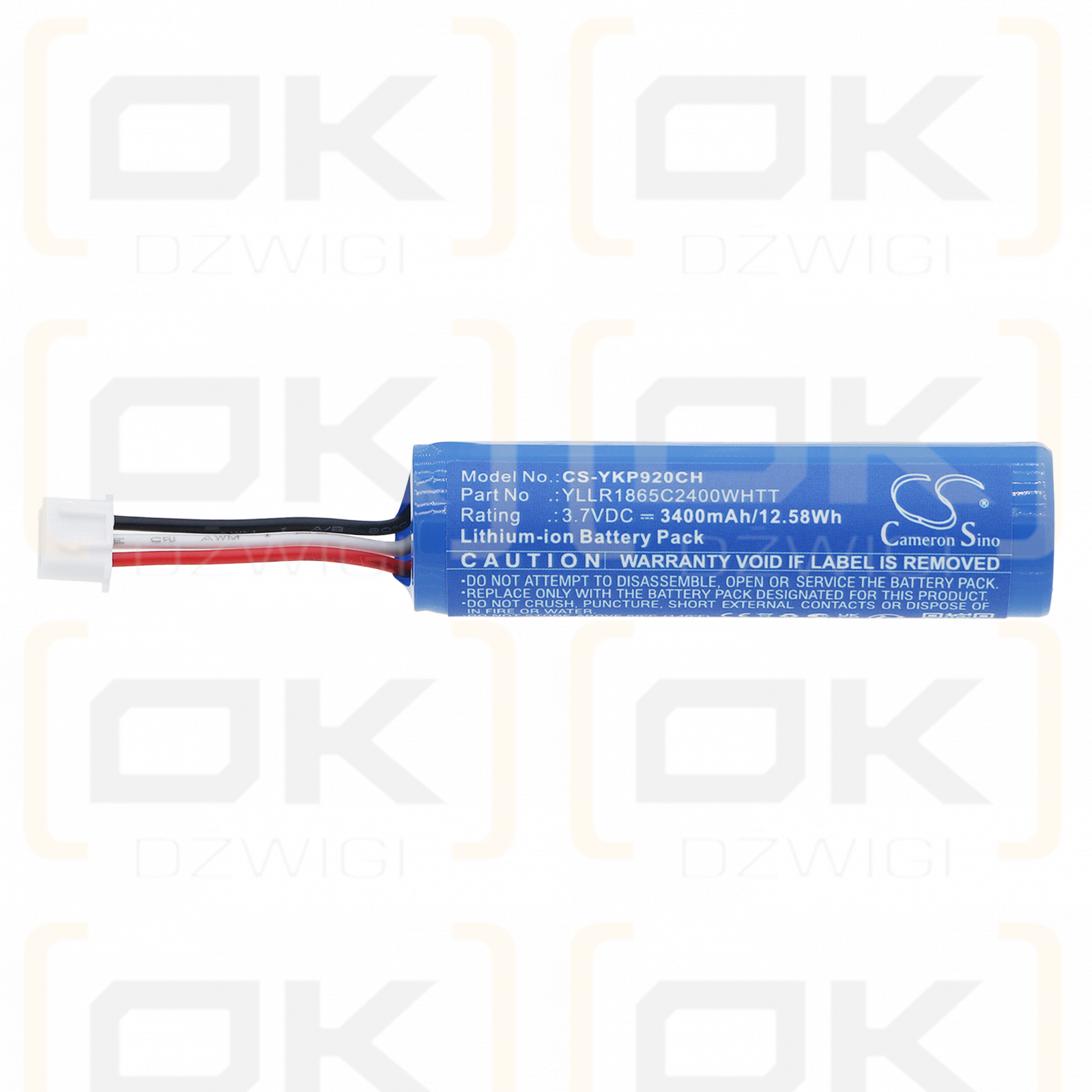 Ersatzakku für Yealink SP92USBC/A / YLLR1865C2400WHTT 3400 mAh Li-Ion 3,7 V (Cameron Sino)