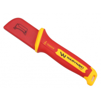 Insulated sickle-shaped assembly knife with cover, VDE compliant, Waryński