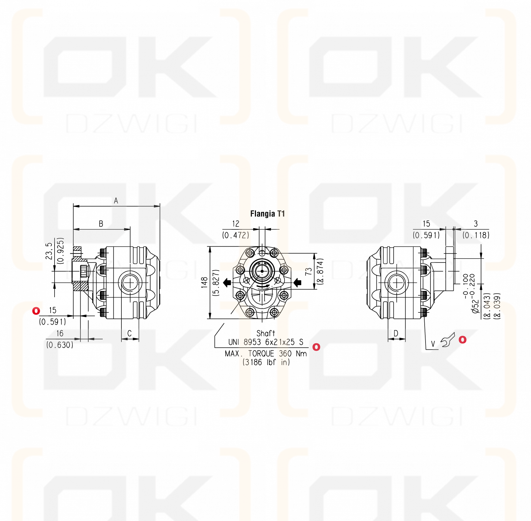 Casappa hydraulic motor FM30.61B0-19T1-LGF/GF-N