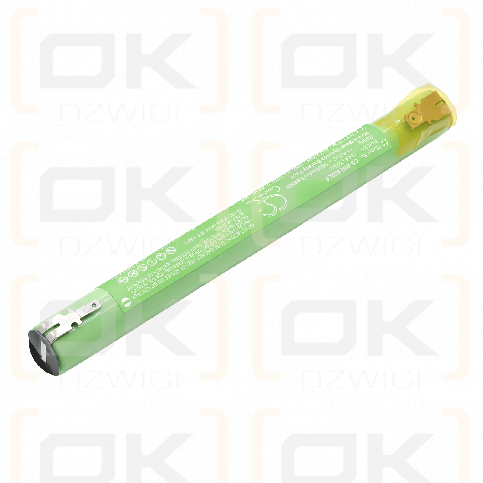 Batería de repuesto para Beghelli 415049000 / 3AA1700AC 1650 mAh Ni-MH 3,6 V (Cameron Sino)