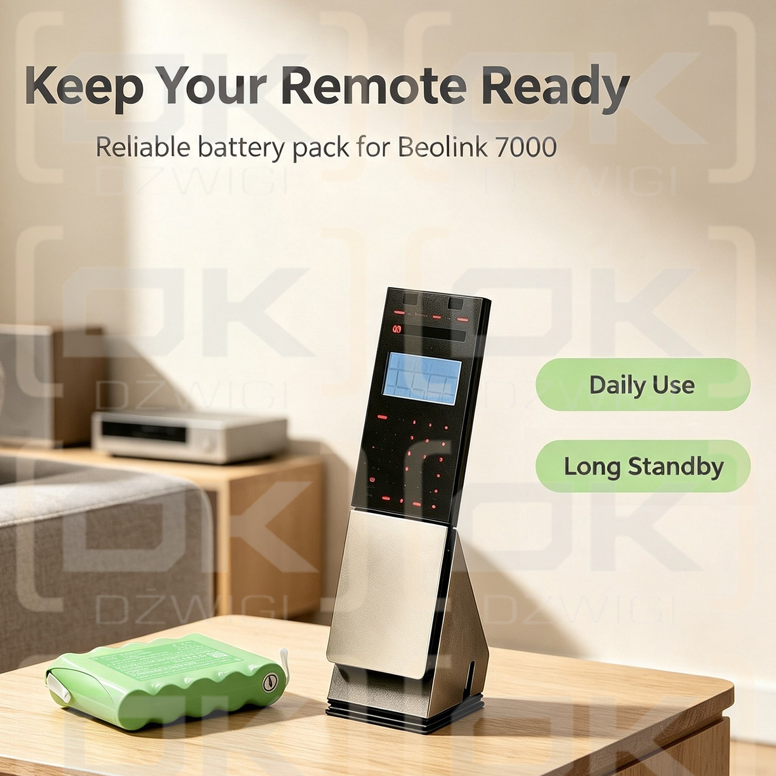 Batería de repuesto para Bang & Olufsen Beolink 7000 / BW888200747 800 mAh Ni-MH 6 V (Cameron Sino)