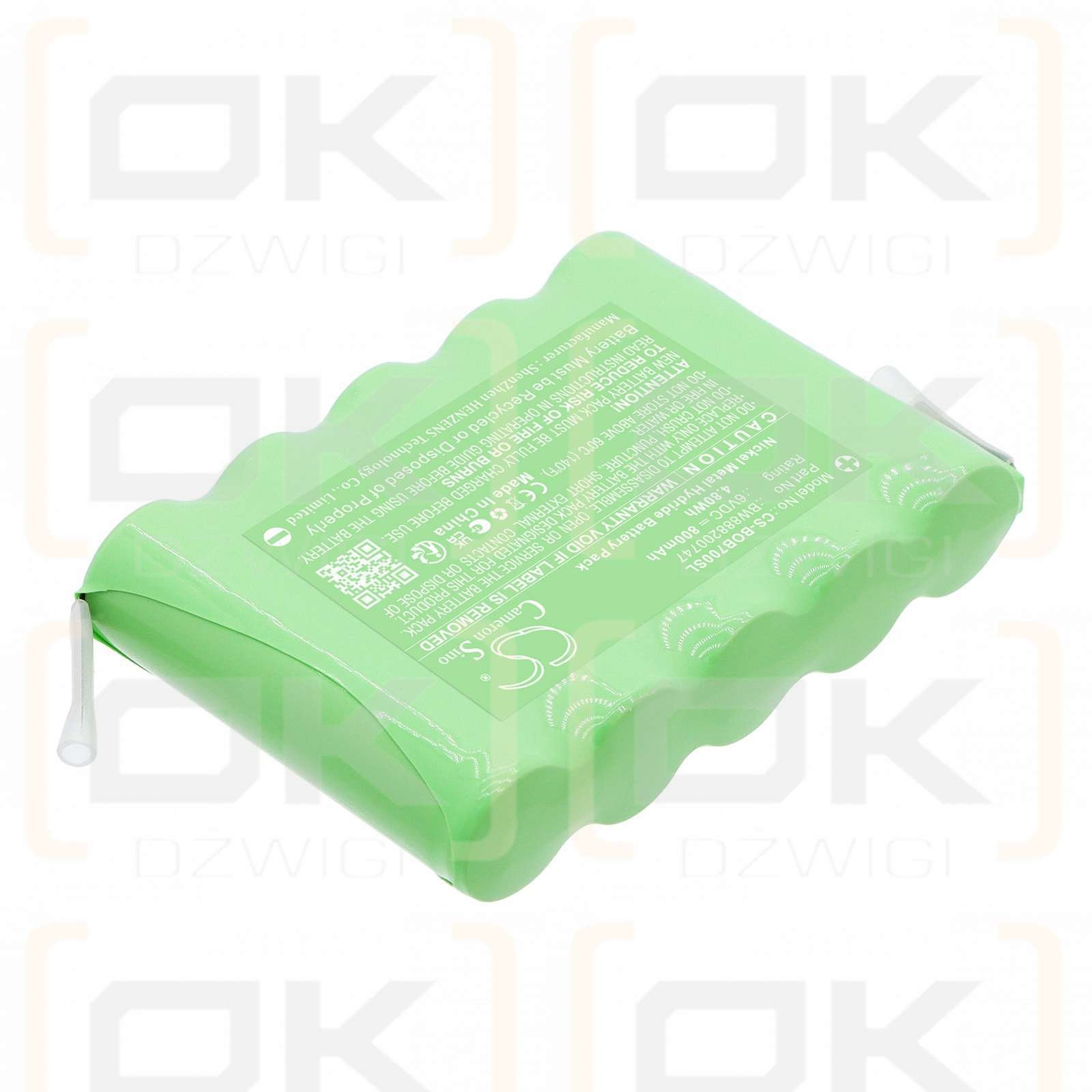 Batería de repuesto para Bang & Olufsen Beolink 7000 / BW888200747 800 mAh Ni-MH 6 V (Cameron Sino)