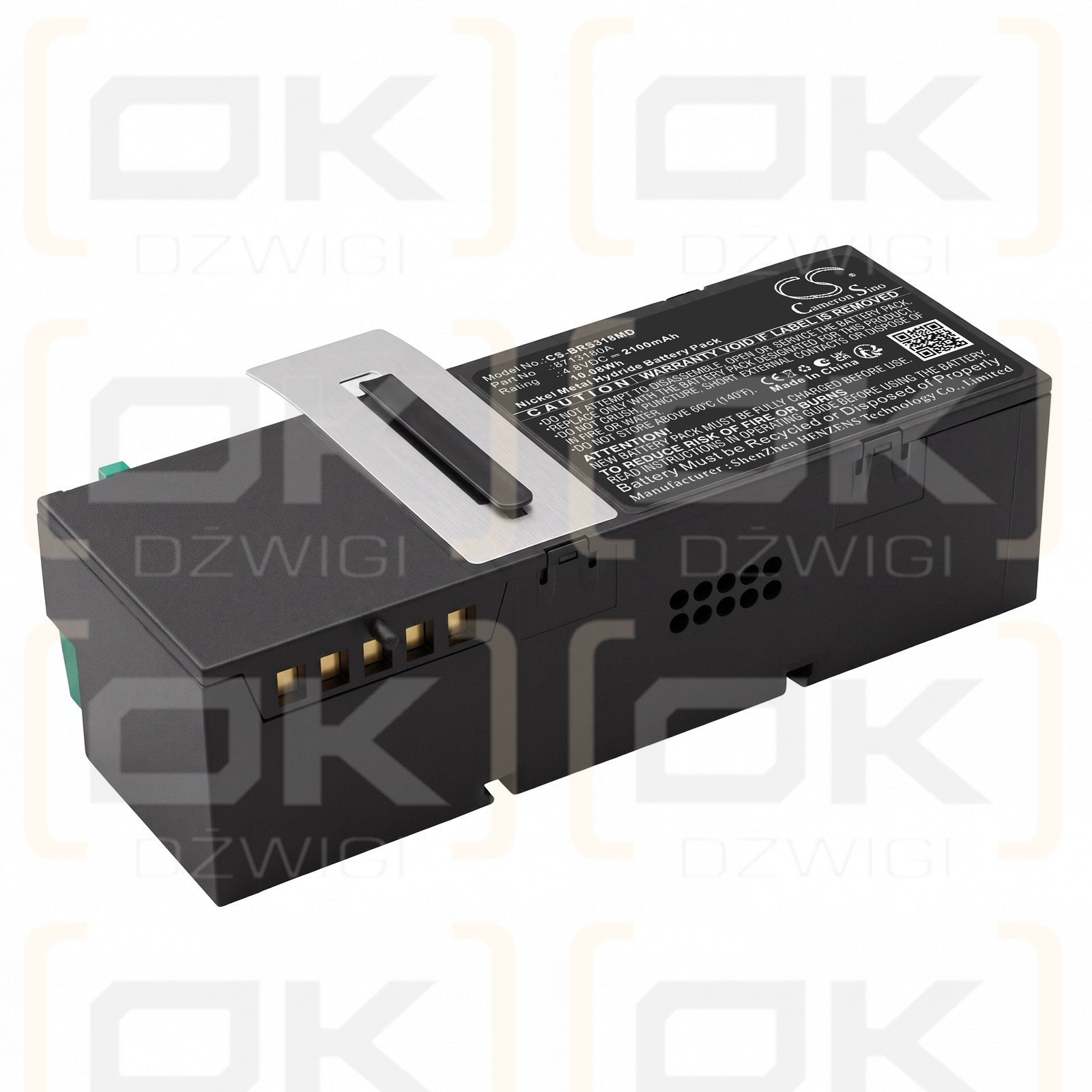 Batería de repuesto para bomba de infusión B.Braun Space / 8713180 2100 mAh Ni-MH 4,8 V (Cameron Sino)