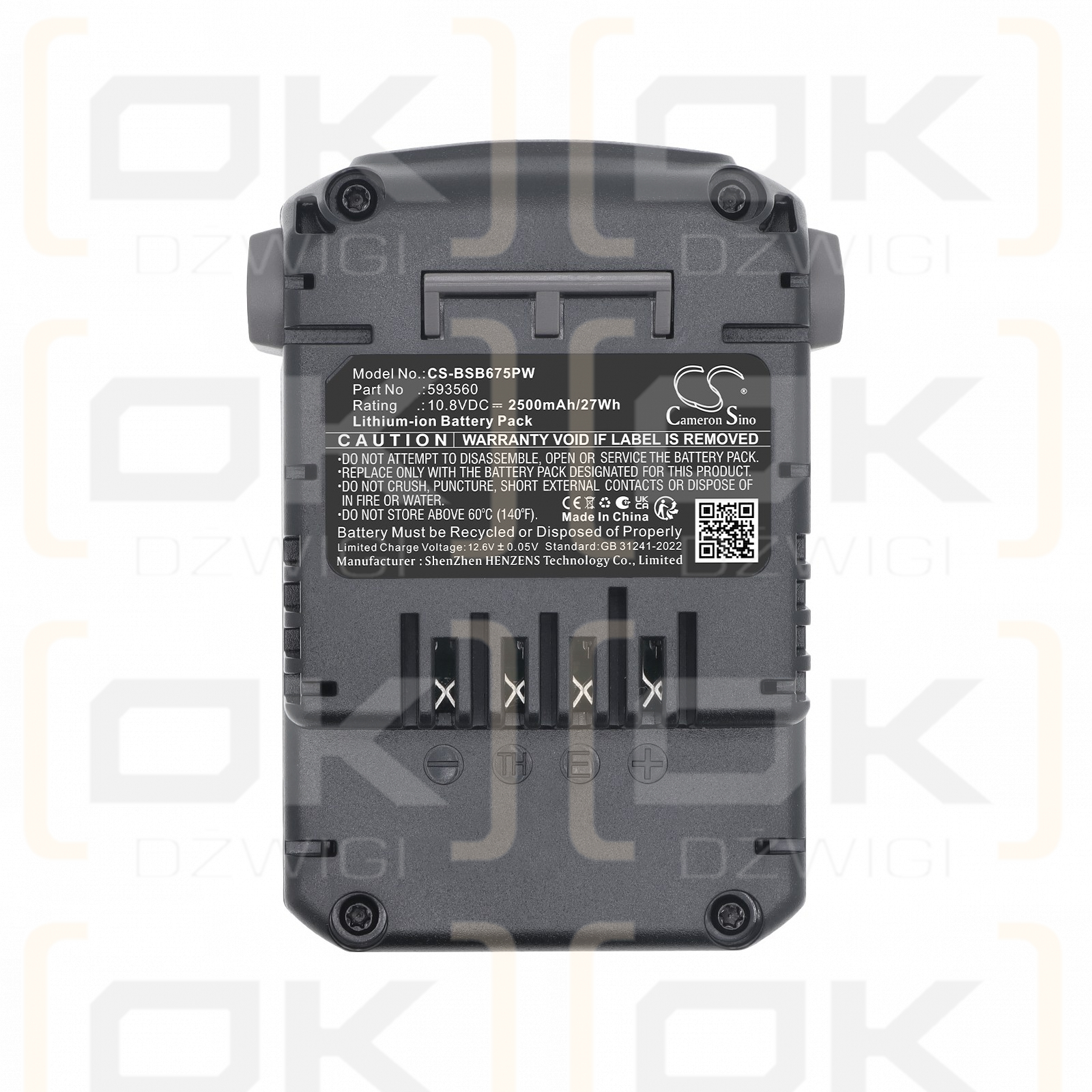 Ersatzakku für Briggs & Stratton 675iS / 111-9639 2500 mAh Li-Ion 10,8 V (Cameron Sino)