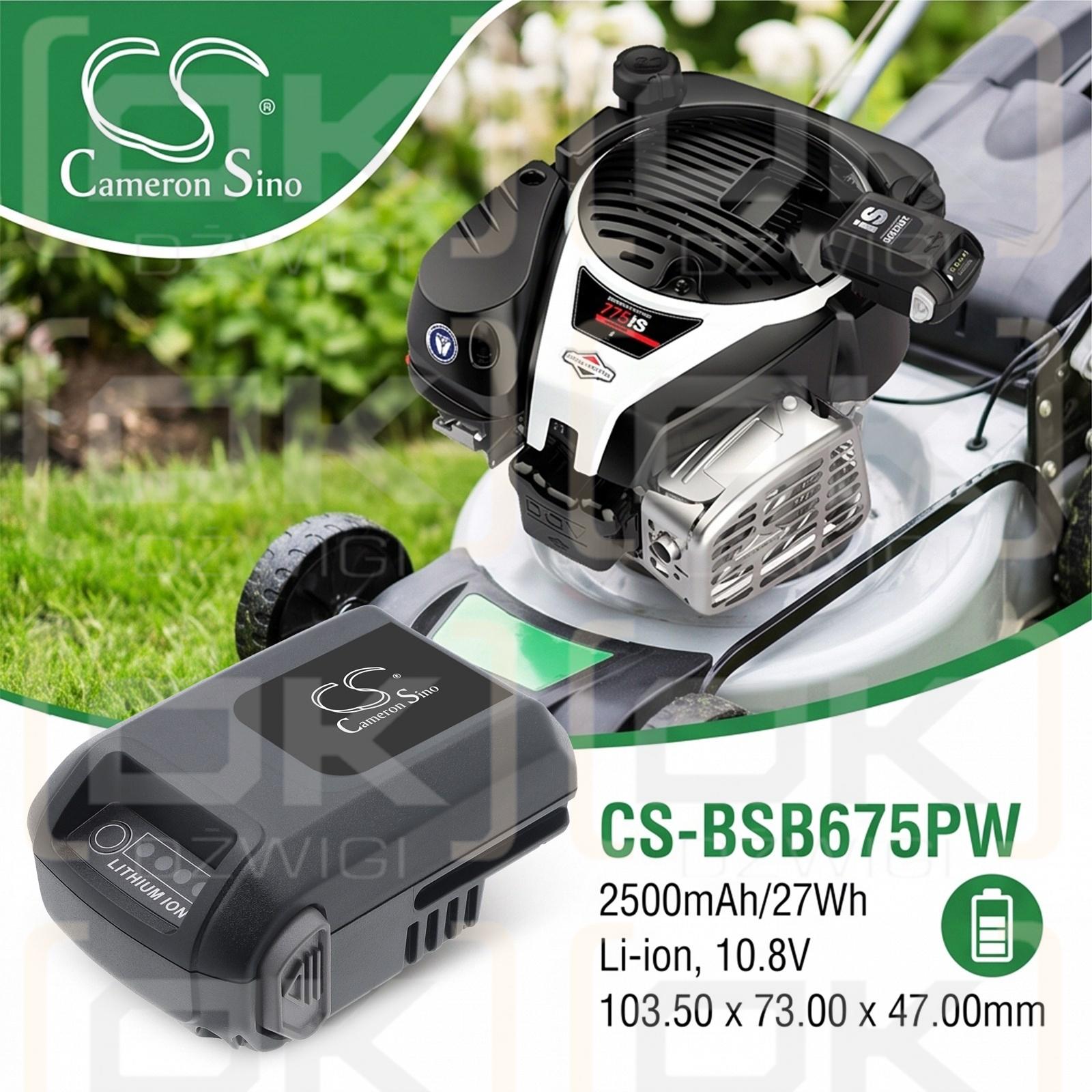 Ersatzakku für Briggs & Stratton 675iS / 111-9639 2500 mAh Li-Ion 10,8 V (Cameron Sino)