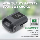 Ersatzakku für Briggs & Stratton 675iS / 111-9639 2500 mAh Li-Ion 10,8 V (Cameron Sino)