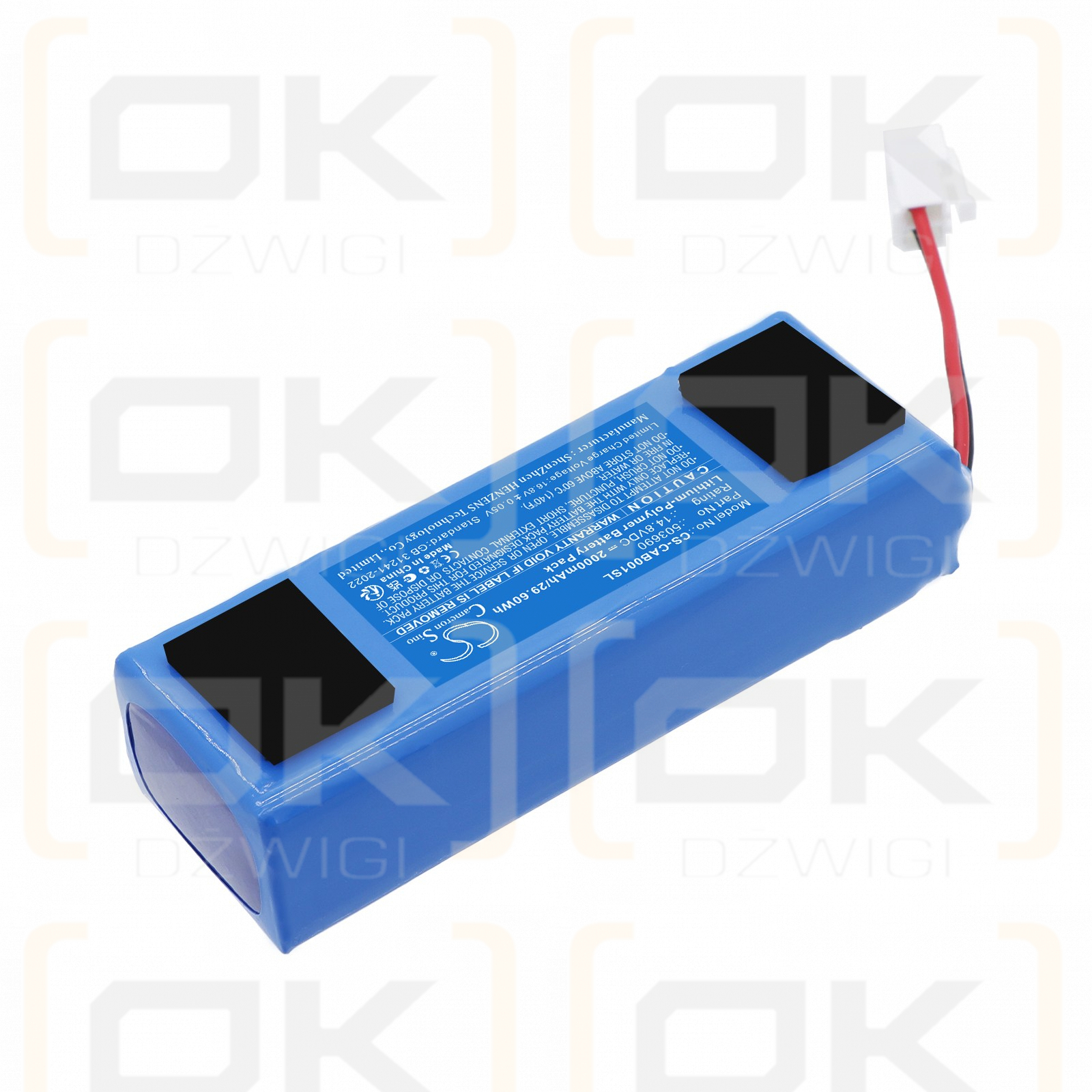 Batería de repuesto para Cobra Audio Box / 503690 2000 mAh Li-Polymer 14.8 V (Cameron Sino)