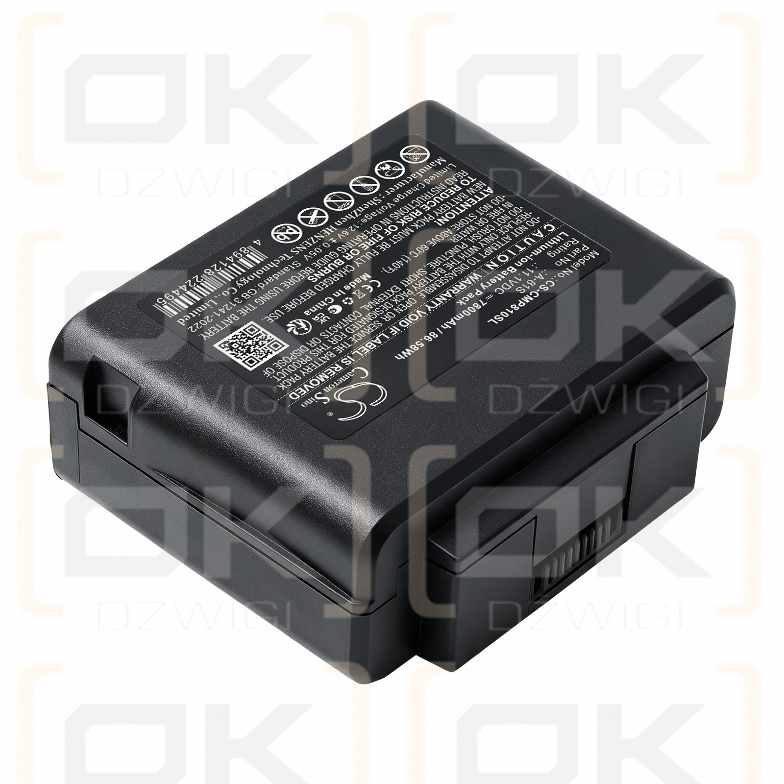 Batería de repuesto para empalmadora de fusión Comptyco FS-60F / A-81S, 7800 mAh, iones de litio, 11,1 V (Cameron Sino)