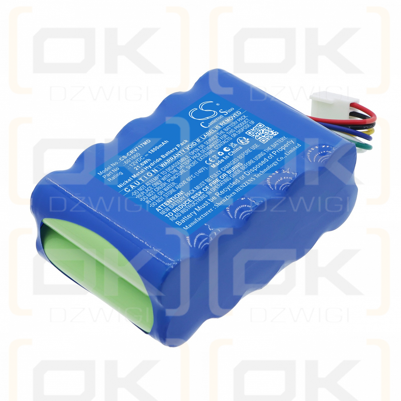 Сменный аккумулятор для инфузомата Codan Argus 717/601660 1800 мАч Ni-MH 12 В (Cameron Sino)
