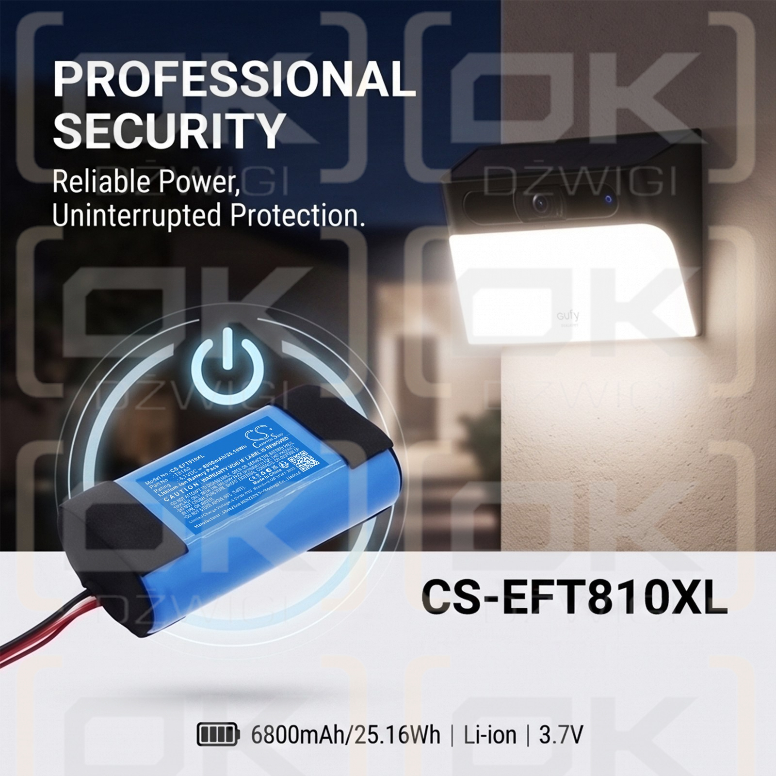 Bateria zamienna do Eufy  T81A0 / T81A0 6800 mAh Li-ion 3.7 V (Cameron Sino)