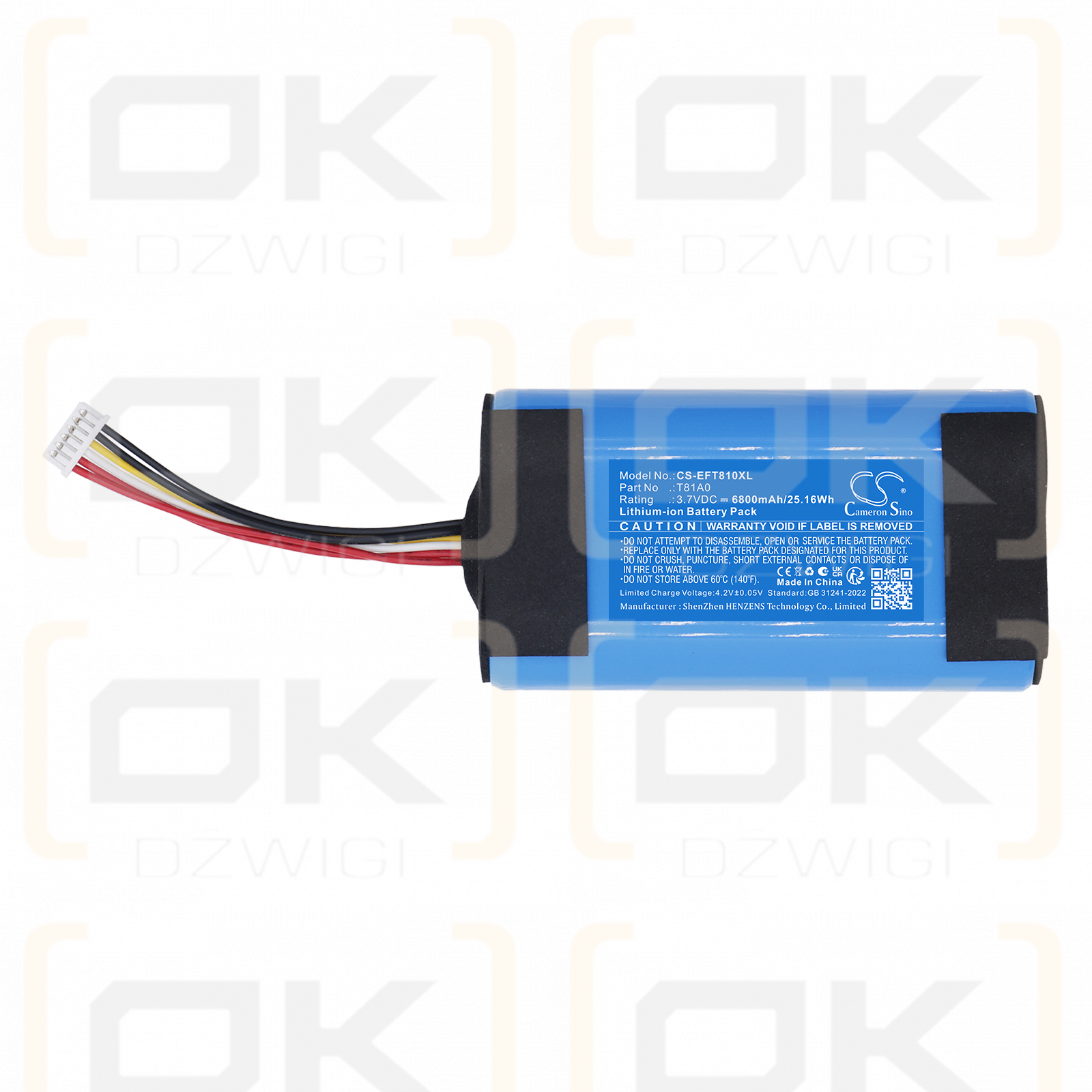 Bateria zamienna do Eufy  T81A0 / T81A0 6800 mAh Li-ion 3.7 V (Cameron Sino)