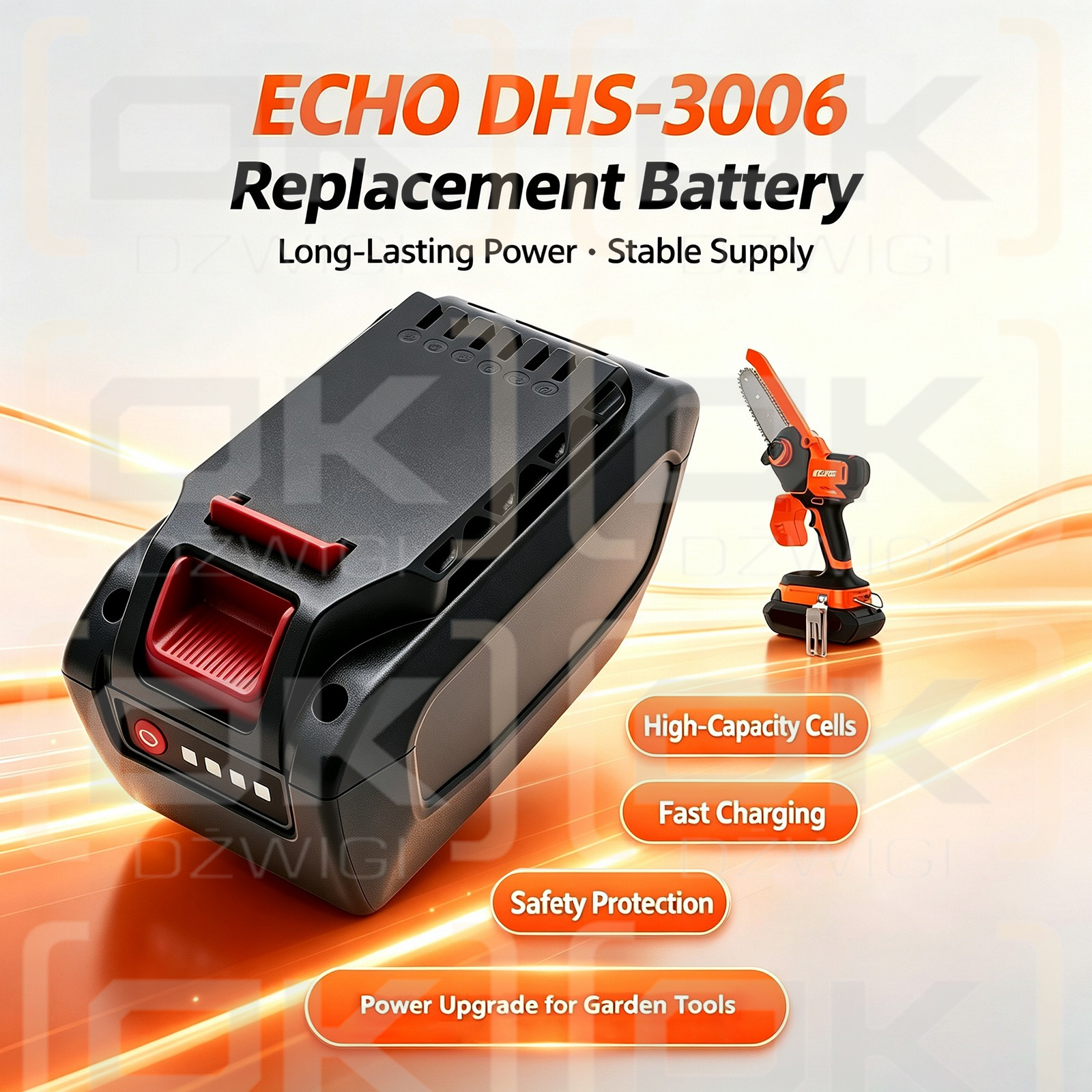 Batería de repuesto para ECHO MTA-DTB / LBP-56V125 5000mAh Li-ion 56V (Cameron Sino)