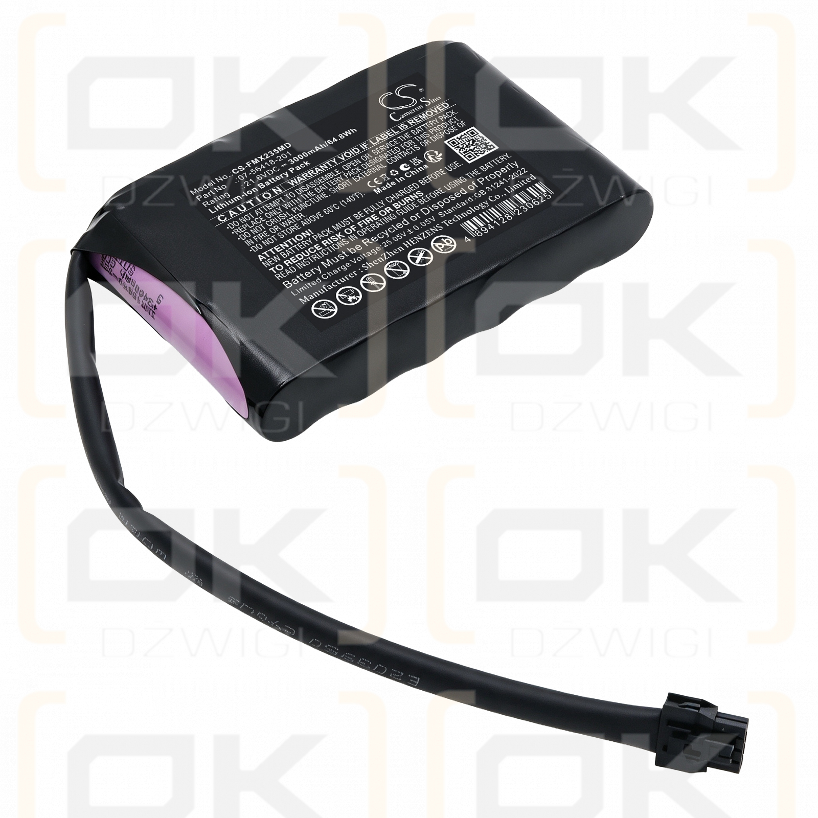 Сменный аккумулятор для Fujifilm Sonosite PX P23597-05 / 07-56418-201 3000 мАч Li-ion 21,6 В (Cameron Sino)
