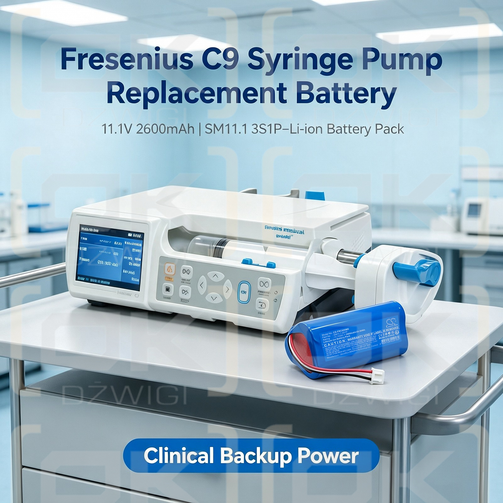 Сменный аккумулятор для Fresenius C9 / SM11.1 3S1P 2600 мАч Li-ion 11.1 В (Cameron Sino)