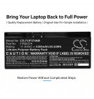 Replacement Battery for Fujitsu Lifebook WQ1K1 / CP854407-02 3350 mAh Li-Polymer 11.5 V (Cameron Sino)