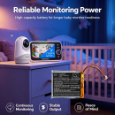Batería de repuesto para monitor de bebé HelloBaby HB40 / AHB505060, 2000 mAh, polímero de litio, 3,7 V (Cameron Sino)
