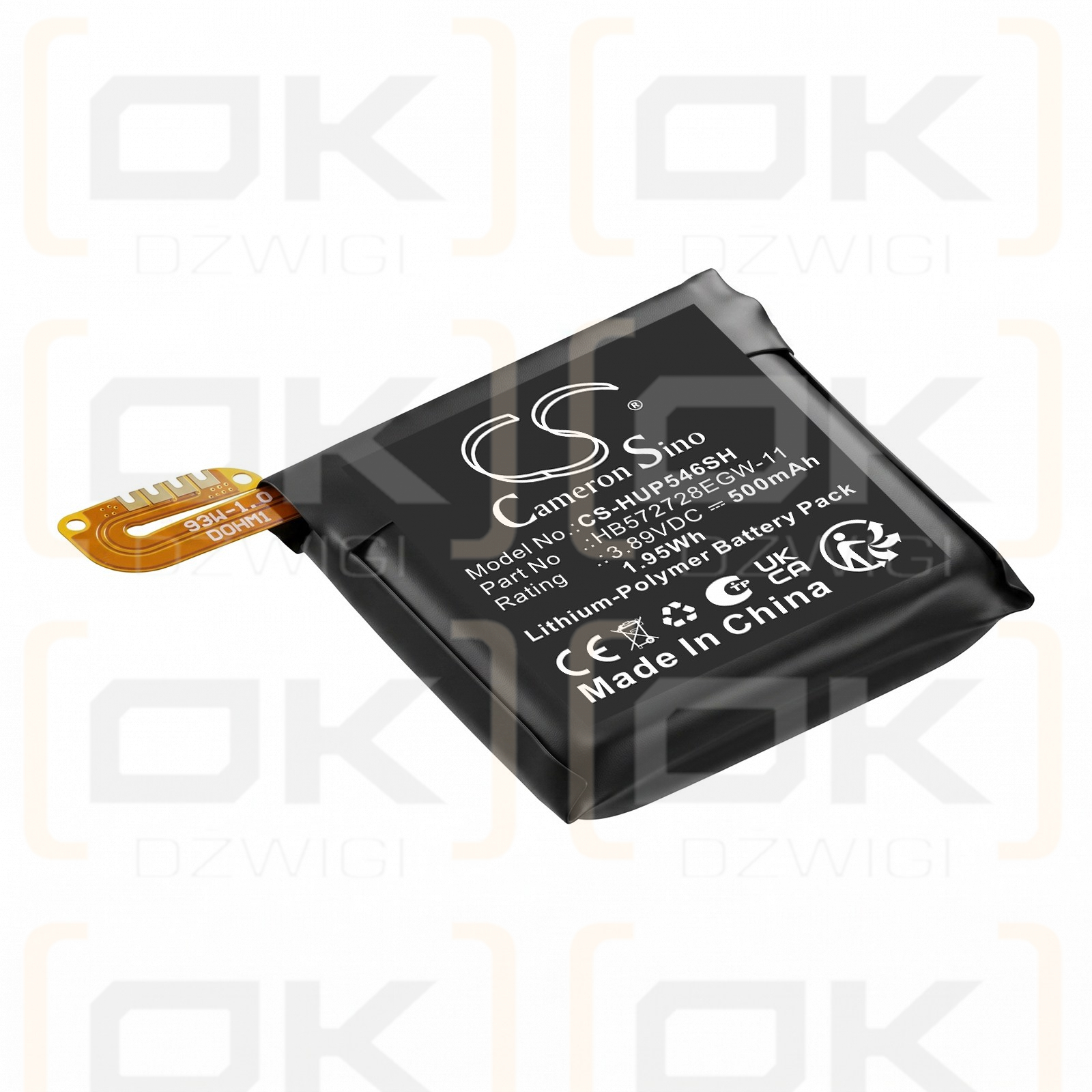 Ersatzakku für Huawei Watch GT5 46mm / HB572728EGW-11 500mAh Li-Polymer 3.89V (Cameron Sino)