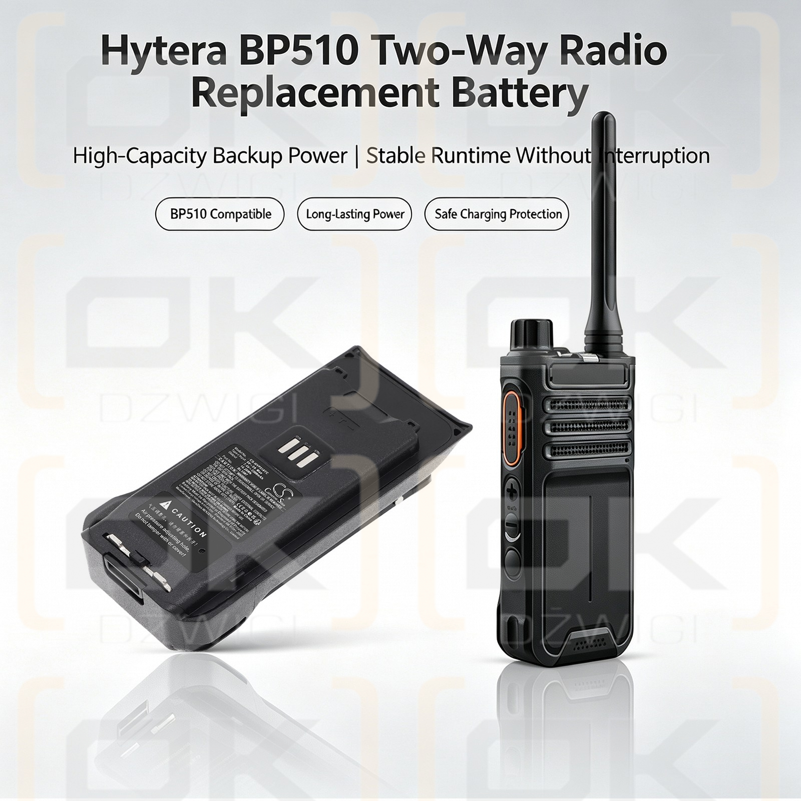 Batería de repuesto para Hytera BP568 / BL1507, 2200 mAh, iones de litio, 7,4 V (Cameron Sino)