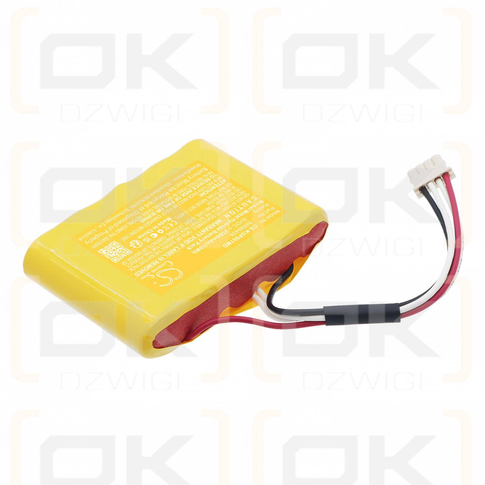 Bateria zamienna do KTPS GMMC pulse oximeter / 88889408 2500 mAh Ni-MH 6 V (Cameron Sino)
