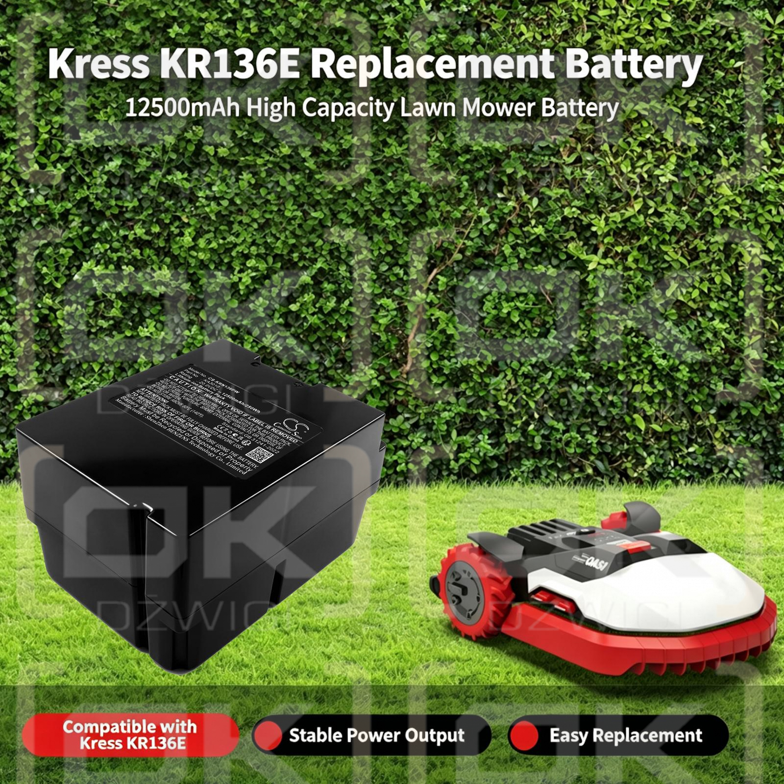 Ersatzakku für Kress KR136E / 59002628 12500 mAh Li-Ion 20V (Cameron Sino)