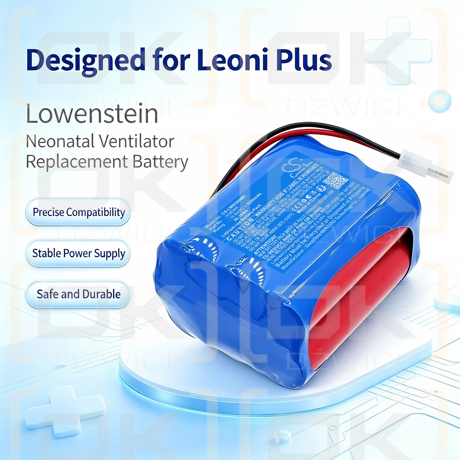 Bateria zamienna do Lowenstein Leoni Plus /  208700 5200 mAh Li-ion 10.8 V (Cameron Sino)