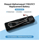Batería de repuesto para mesa bariátrica Alphamaquet de Maquet Stierlen 1150 / 0227.018401, 8000 mAh, plomo-ácido sellada, 12 V (Cameron Sino).