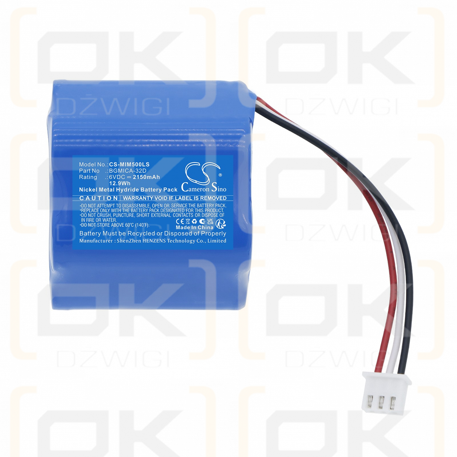 Bateria zamienna do MICA ML-500 / BGMICA-32D 2150 mAh Ni-MH 6 V (Cameron Sino)