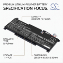 Ersatzakku für MSI Modern N 14 C12M-657MX / BTY-M494 4250mAh Li-Polymer 11,4V (Cameron Sino)