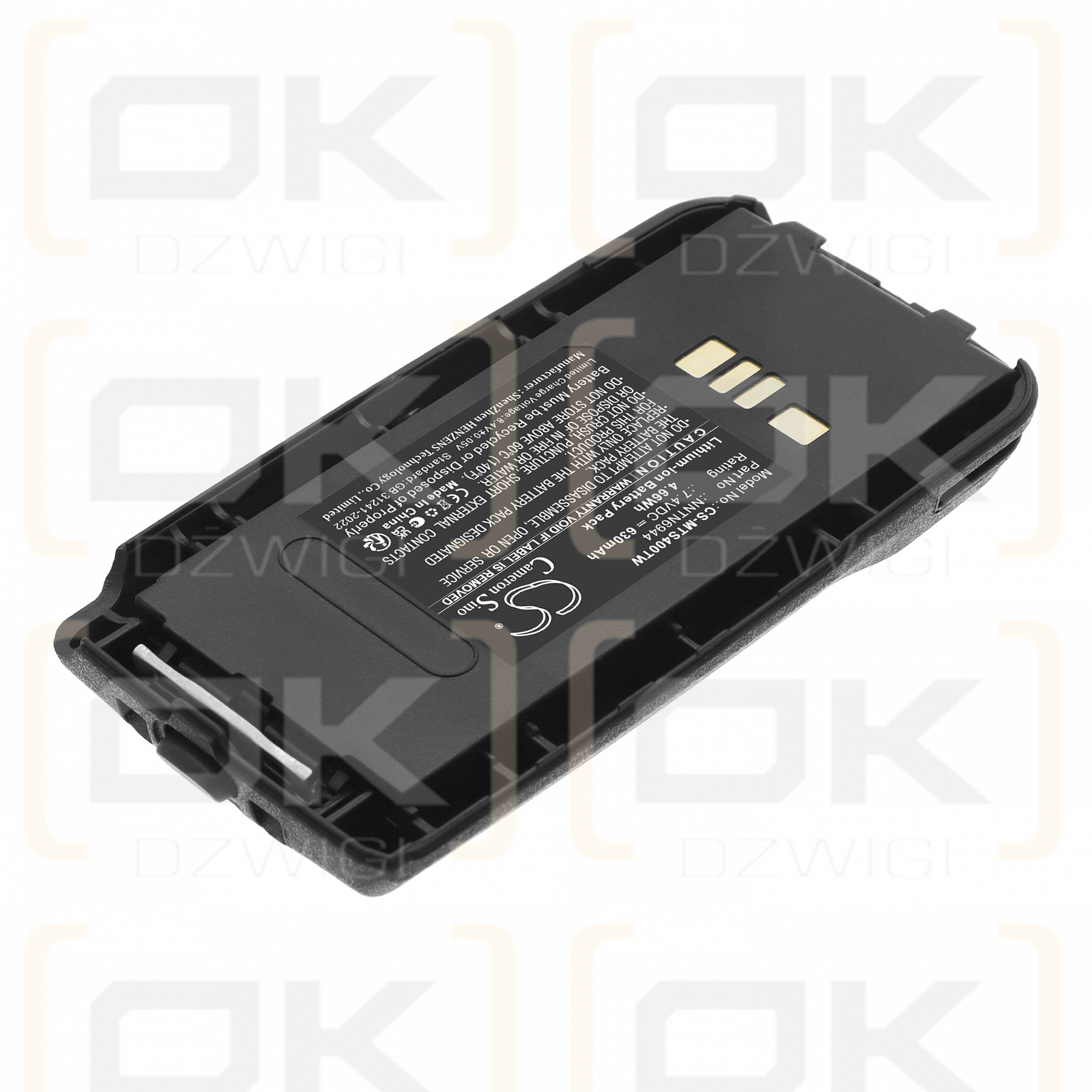 Batería de repuesto para Motorola XTS4000 / NNTN6944, 630 mAh, iones de litio, 7,4 V (Cameron Sino)