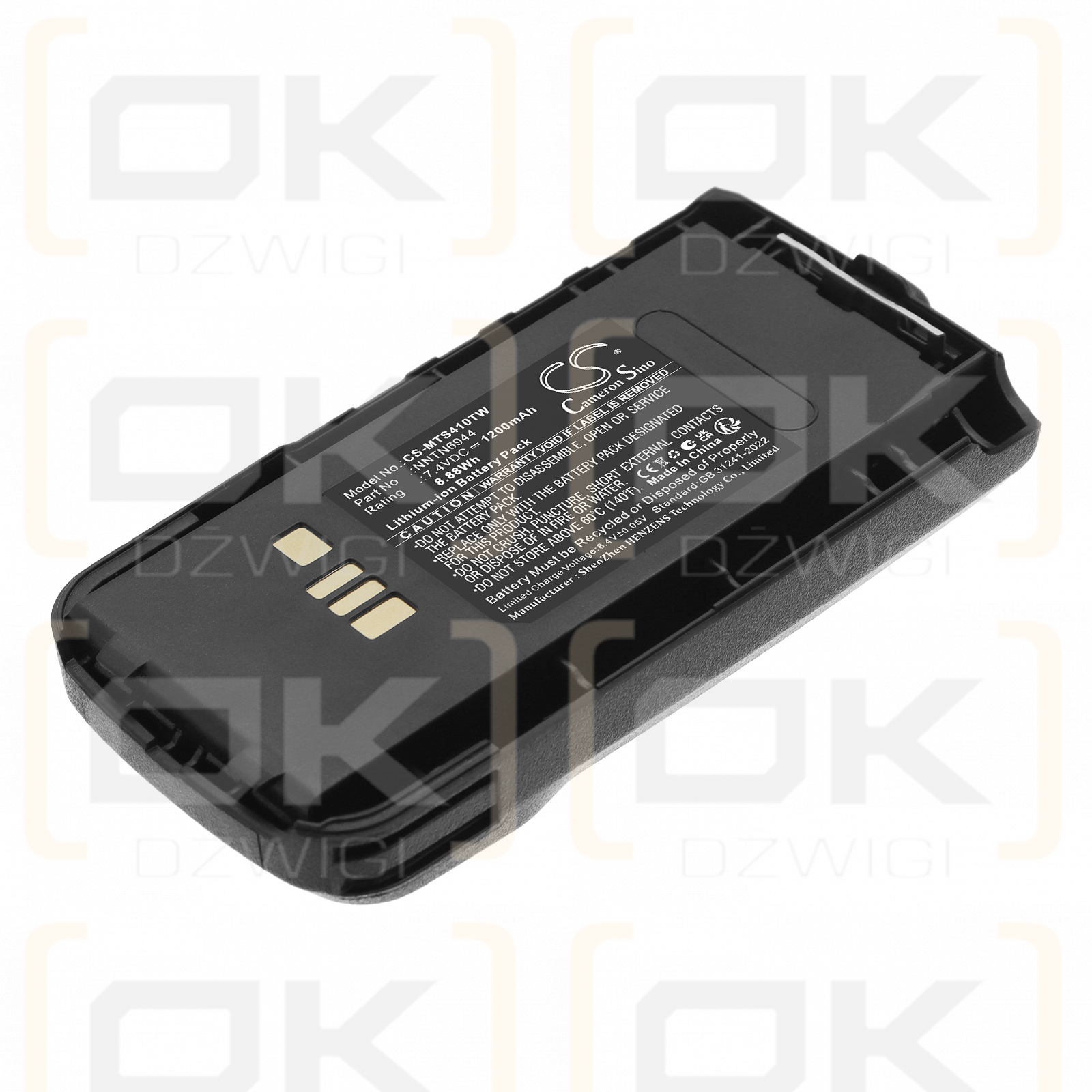 Batería de repuesto para Motorola XTS4000 / NNTN6944 1200 mAh Li-ion 7.4 V (Cameron Sino)