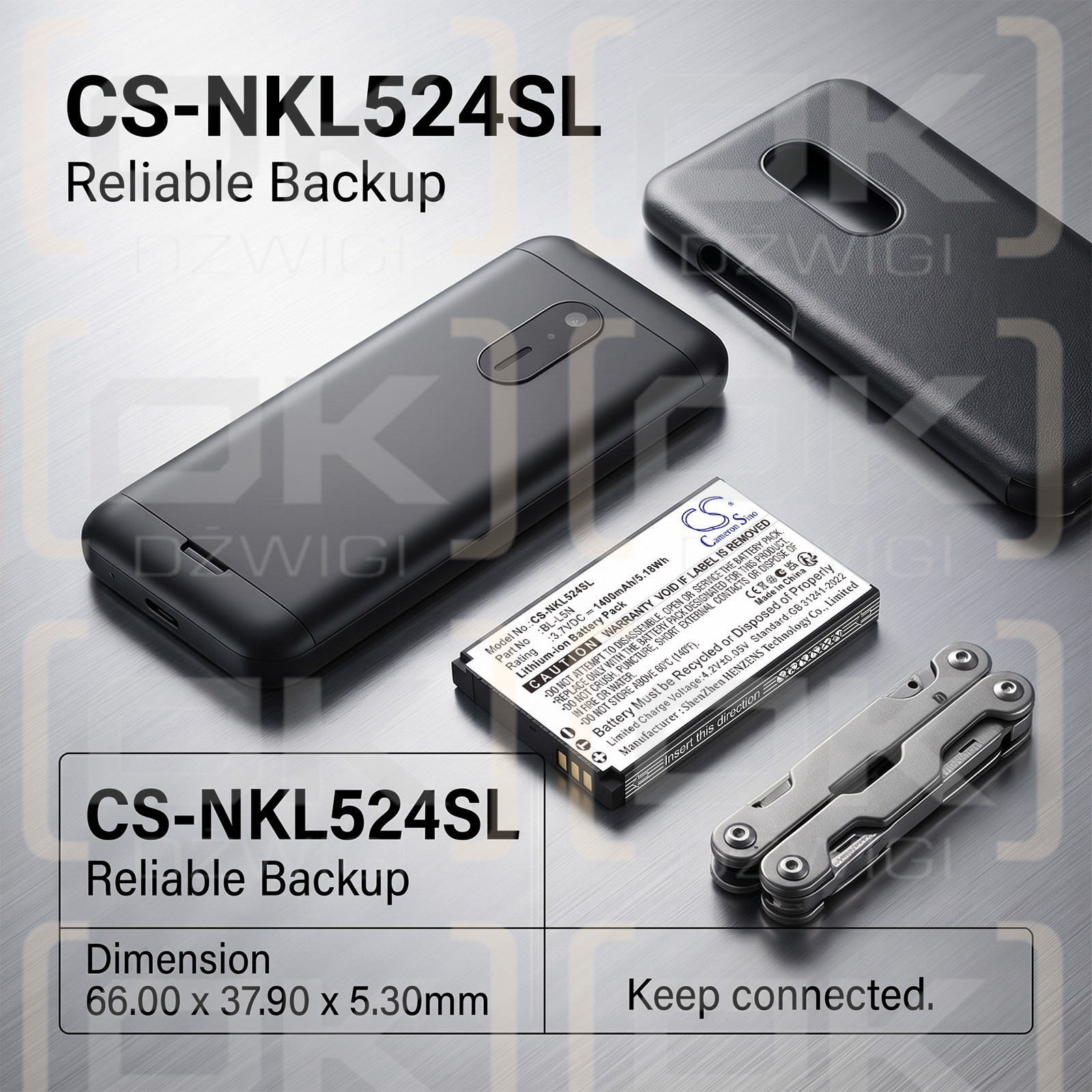 Bateria zamienna do Nokia 230 2024 / BL-L5N 1400 mAh Li-ion 3.7 V (Cameron Sino)