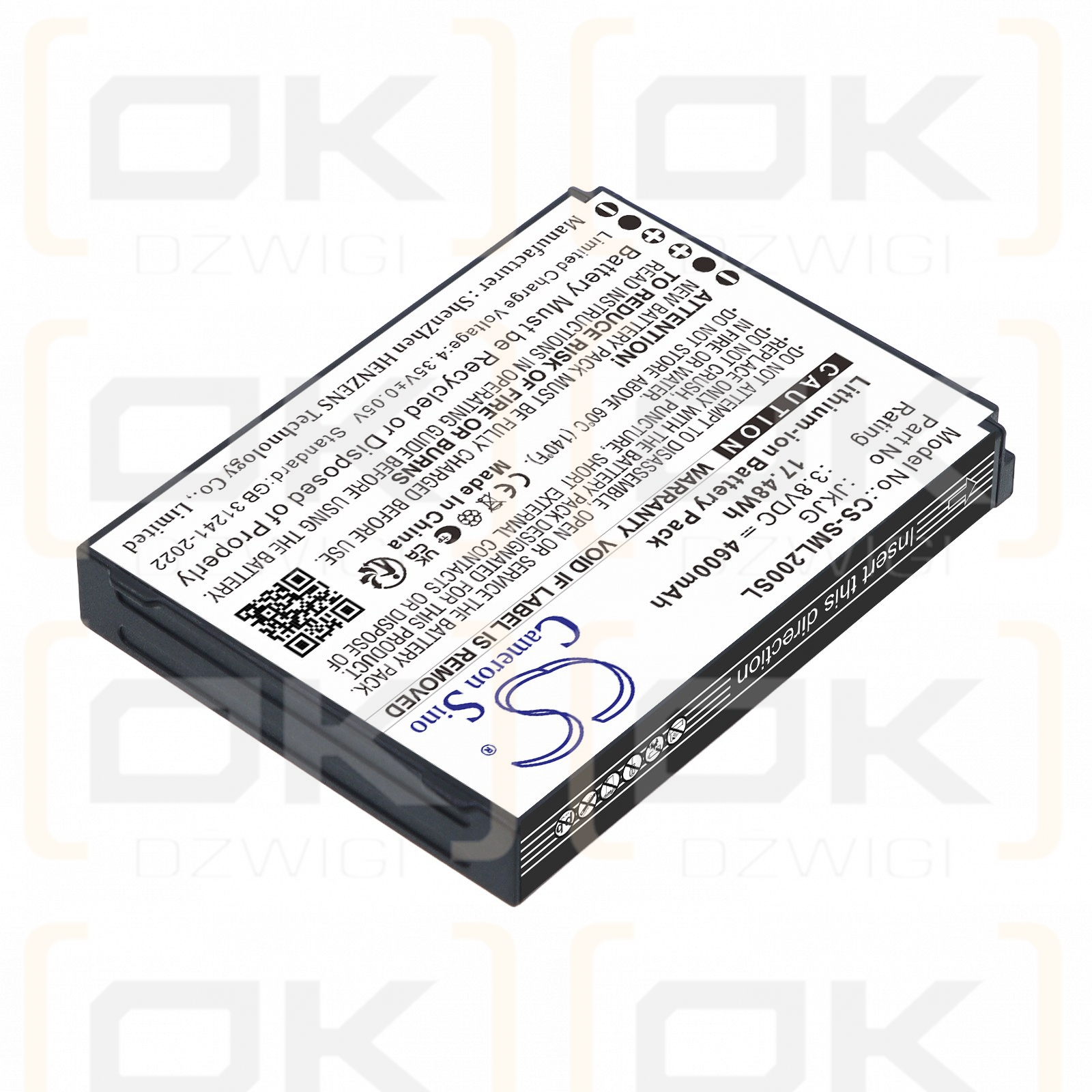 Batería de repuesto para Sunmi L2K / JKJG 4600mAh 3.8V (Cameron Sino)