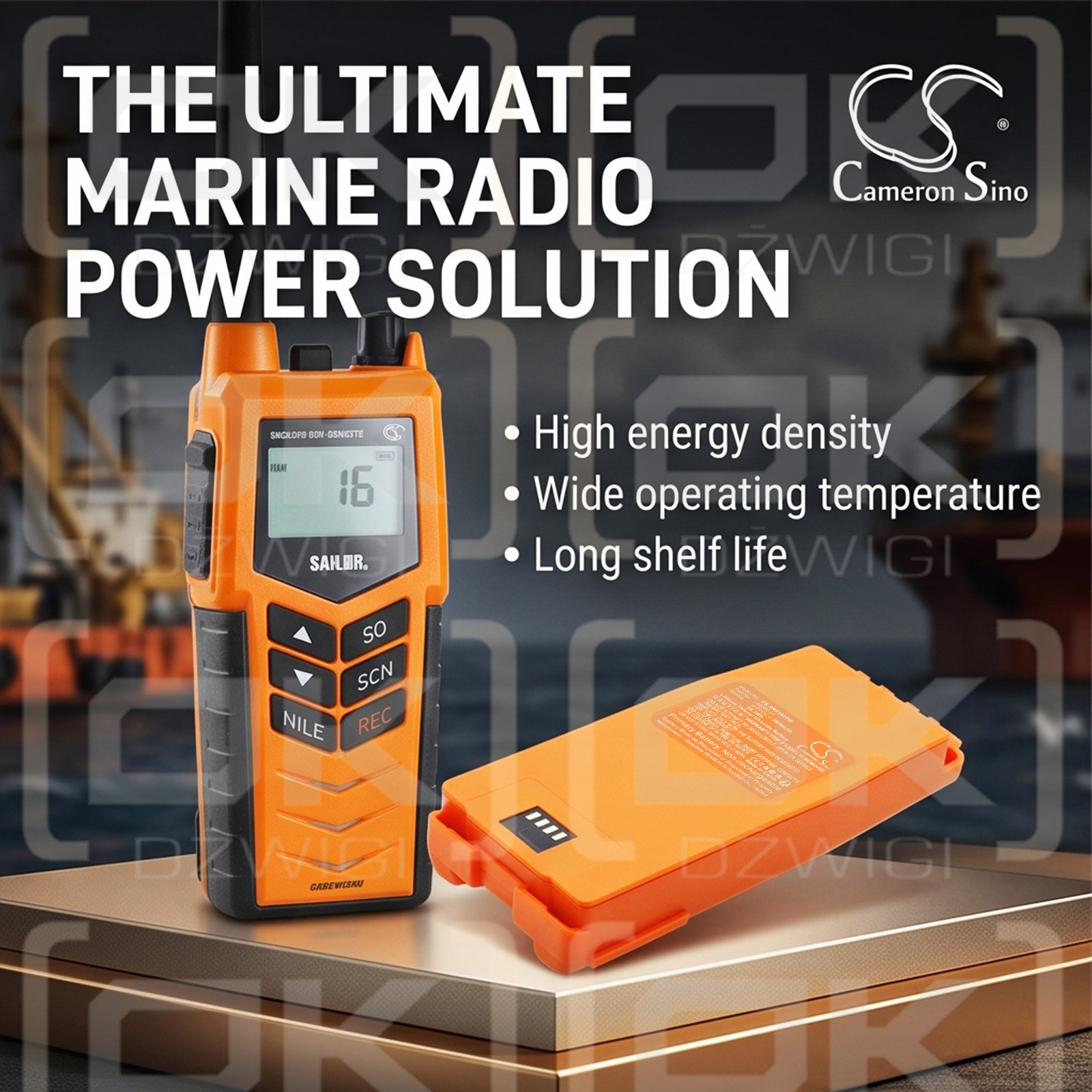 Batería de repuesto para SAILOR SP3560 / 403504A 2800mAh Li-SOCl2 7.4V (Cameron Sino)