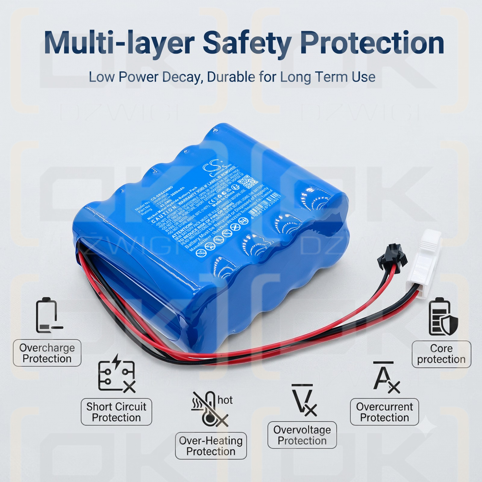 Сменный аккумулятор для SIRIUSMED X55/HHR380A 3600 мАч Ni-MH 12 В (Cameron Sino)