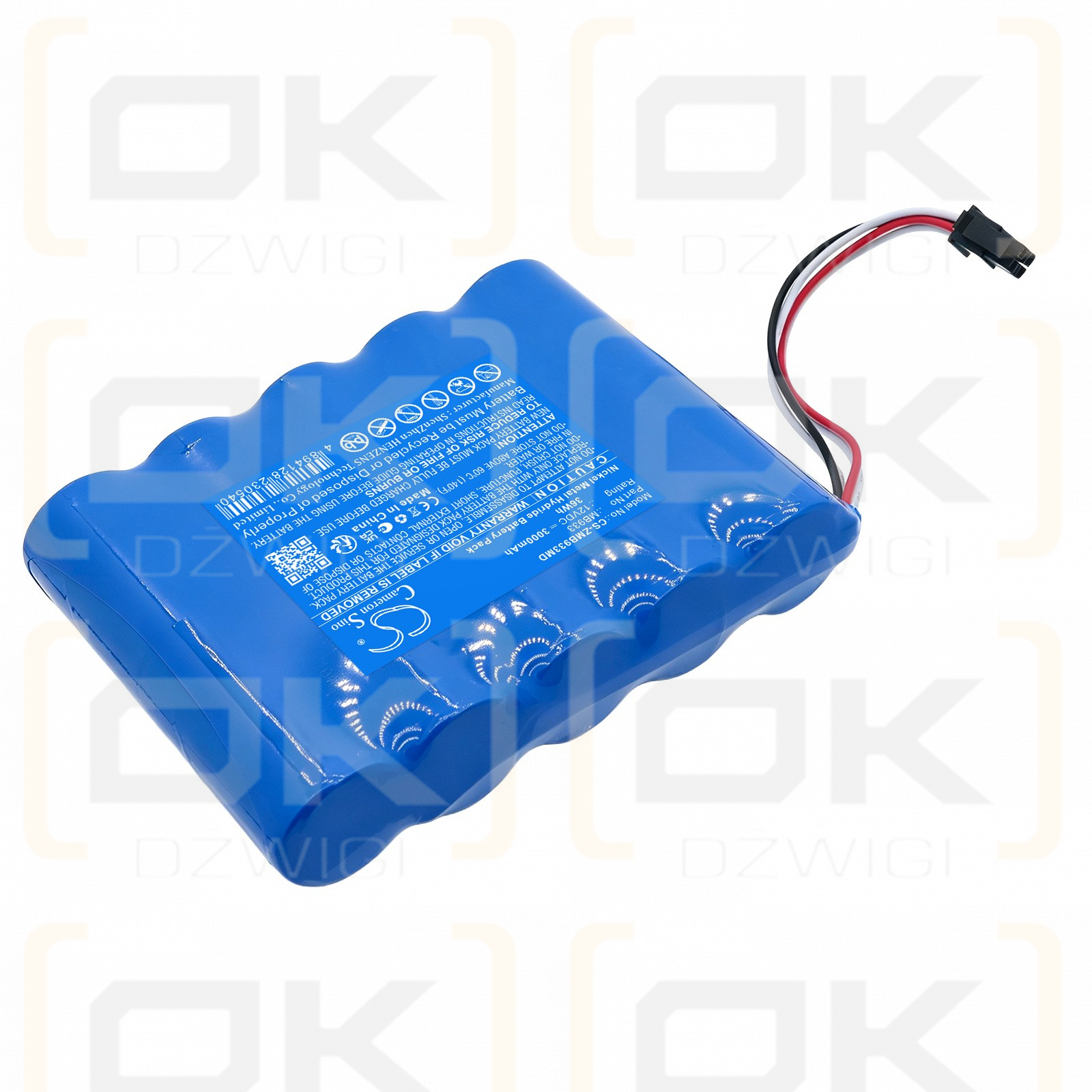 Ersatzakku für Zeiner Medical Rescue Vakuumpumpe / MB933 3000 mAh Ni-MH 12 V (Cameron Sino)